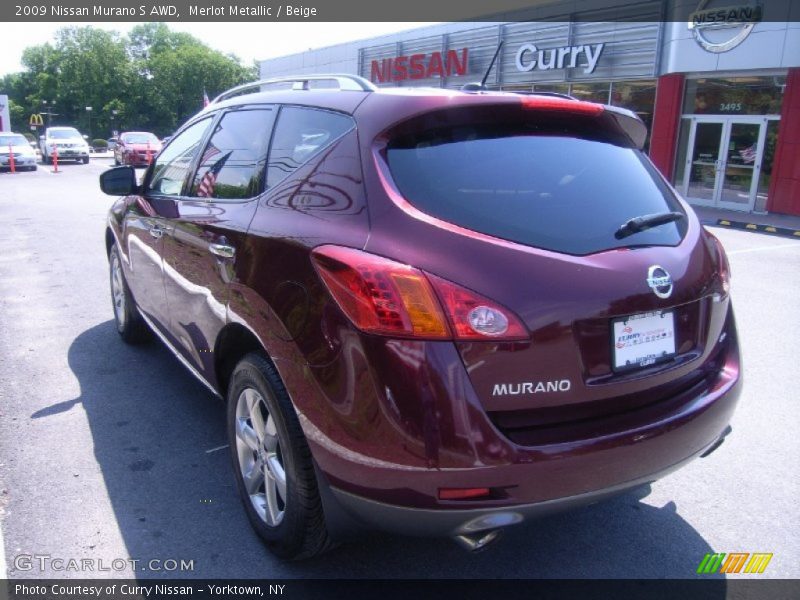 Merlot Metallic / Beige 2009 Nissan Murano S AWD