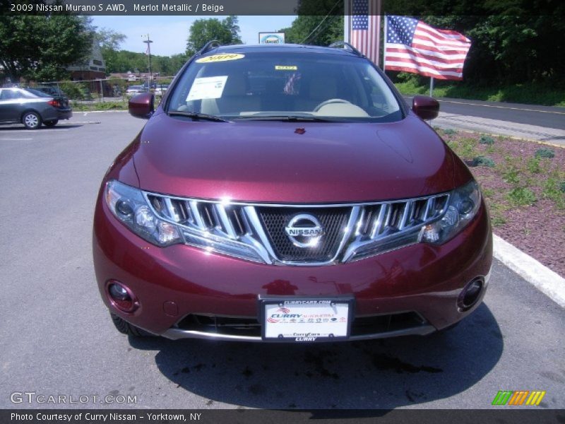 Merlot Metallic / Beige 2009 Nissan Murano S AWD