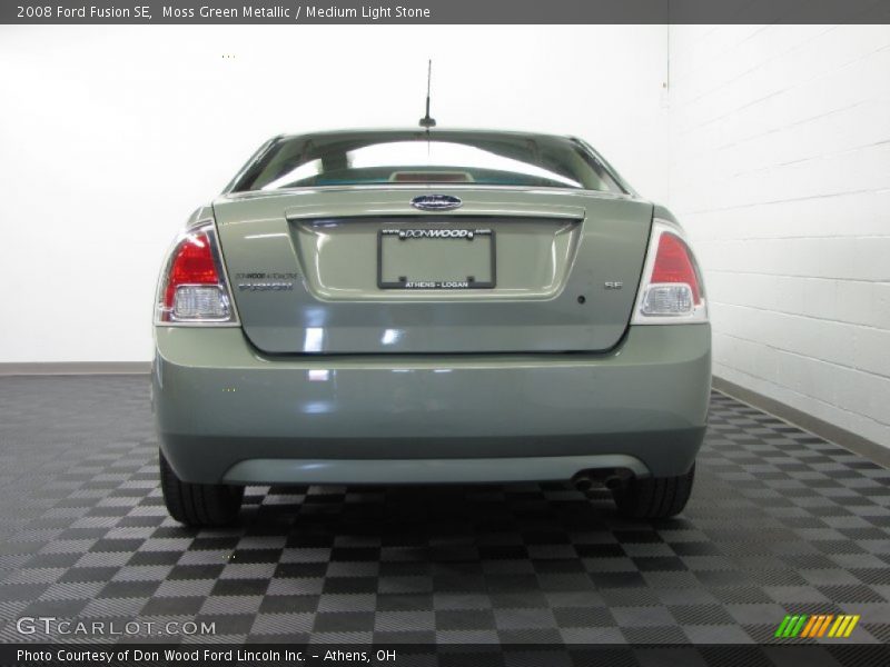 Moss Green Metallic / Medium Light Stone 2008 Ford Fusion SE