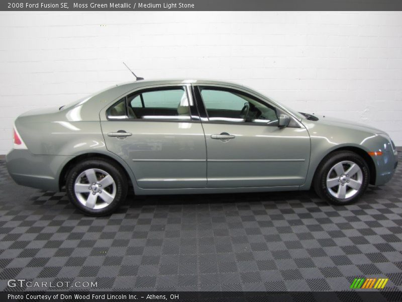 Moss Green Metallic / Medium Light Stone 2008 Ford Fusion SE