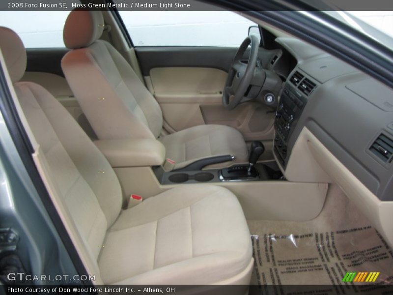 Moss Green Metallic / Medium Light Stone 2008 Ford Fusion SE