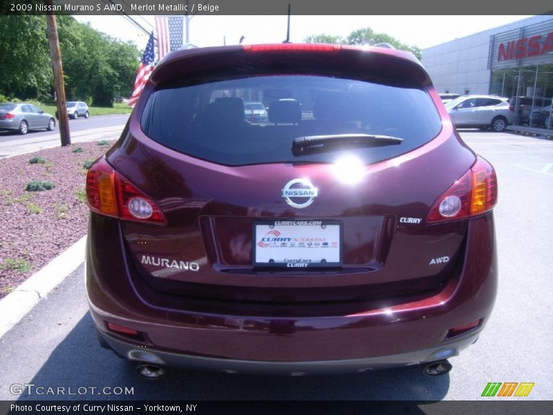 Merlot Metallic / Beige 2009 Nissan Murano S AWD