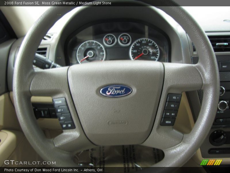 Moss Green Metallic / Medium Light Stone 2008 Ford Fusion SE