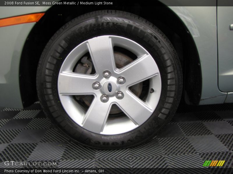 Moss Green Metallic / Medium Light Stone 2008 Ford Fusion SE