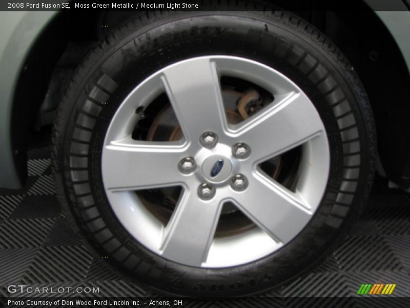 Moss Green Metallic / Medium Light Stone 2008 Ford Fusion SE