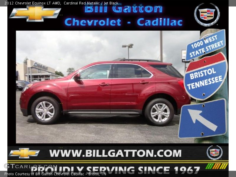 Cardinal Red Metallic / Jet Black 2012 Chevrolet Equinox LT AWD