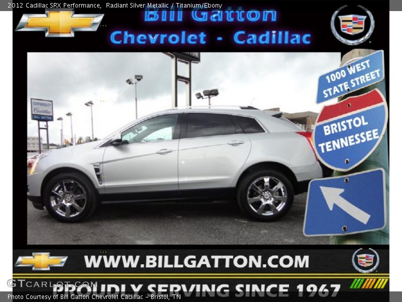 Radiant Silver Metallic / Titanium/Ebony 2012 Cadillac SRX Performance