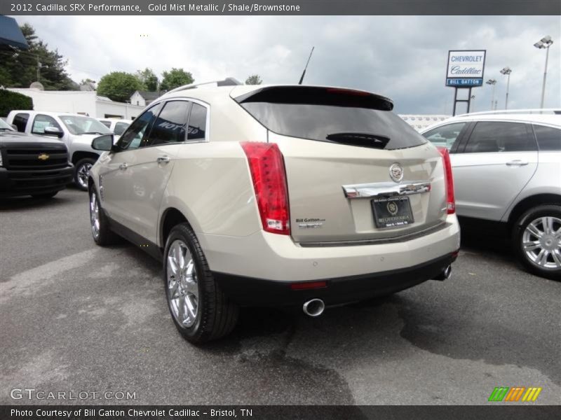 Gold Mist Metallic / Shale/Brownstone 2012 Cadillac SRX Performance
