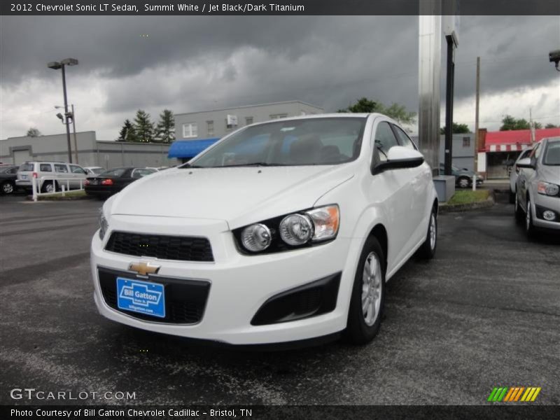 Summit White / Jet Black/Dark Titanium 2012 Chevrolet Sonic LT Sedan
