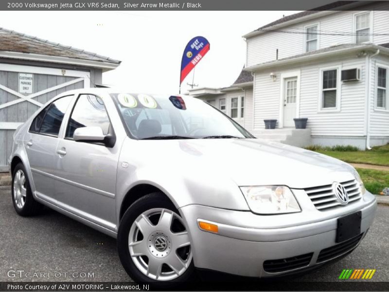 Silver Arrow Metallic / Black 2000 Volkswagen Jetta GLX VR6 Sedan