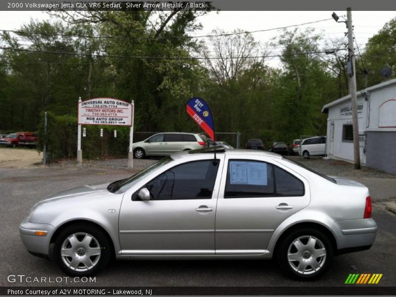 Silver Arrow Metallic / Black 2000 Volkswagen Jetta GLX VR6 Sedan