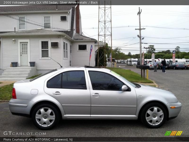 Silver Arrow Metallic / Black 2000 Volkswagen Jetta GLX VR6 Sedan