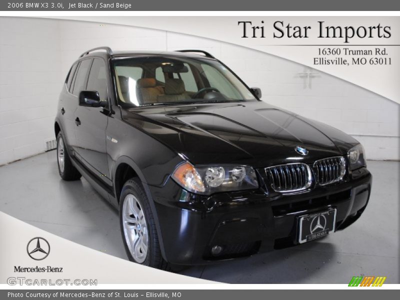 Jet Black / Sand Beige 2006 BMW X3 3.0i