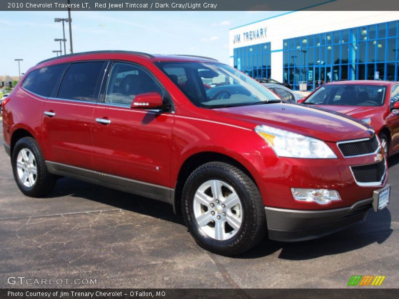 Red Jewel Tintcoat / Dark Gray/Light Gray 2010 Chevrolet Traverse LT