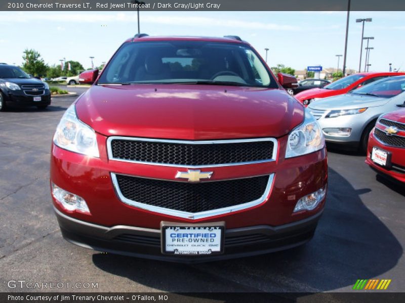 Red Jewel Tintcoat / Dark Gray/Light Gray 2010 Chevrolet Traverse LT