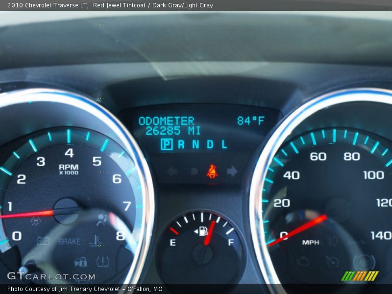 Red Jewel Tintcoat / Dark Gray/Light Gray 2010 Chevrolet Traverse LT