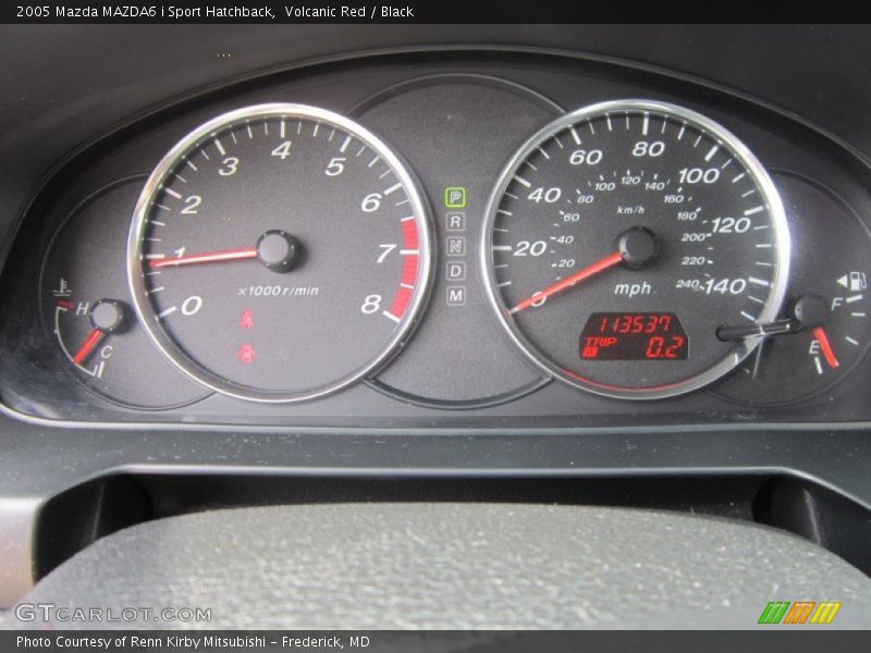Volcanic Red / Black 2005 Mazda MAZDA6 i Sport Hatchback