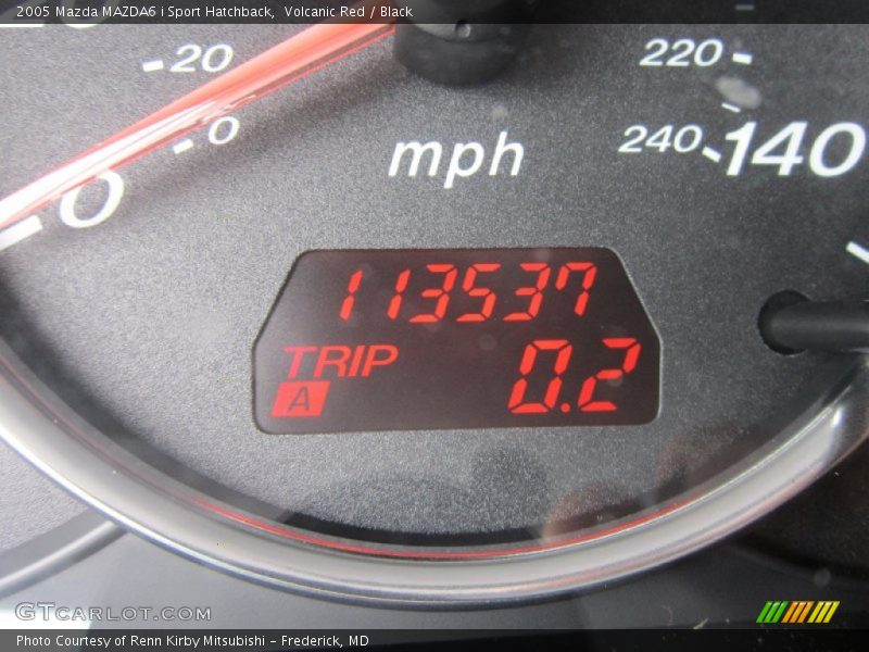 Volcanic Red / Black 2005 Mazda MAZDA6 i Sport Hatchback