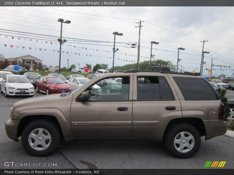 Sandalwood Metallic / Medium Oak 2002 Chevrolet TrailBlazer LS 4x4