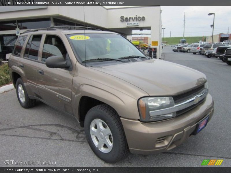 Sandalwood Metallic / Medium Oak 2002 Chevrolet TrailBlazer LS 4x4