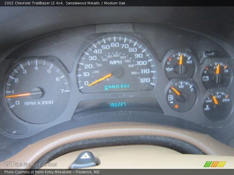 Sandalwood Metallic / Medium Oak 2002 Chevrolet TrailBlazer LS 4x4