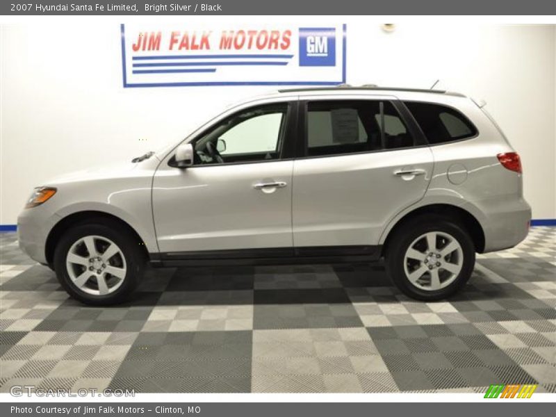 Bright Silver / Black 2007 Hyundai Santa Fe Limited