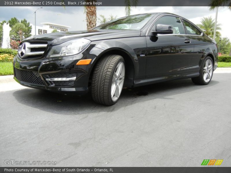 Black / Sahara Beige 2012 Mercedes-Benz C 250 Coupe