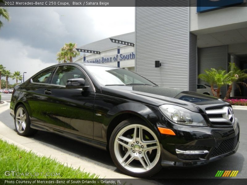 Black / Sahara Beige 2012 Mercedes-Benz C 250 Coupe