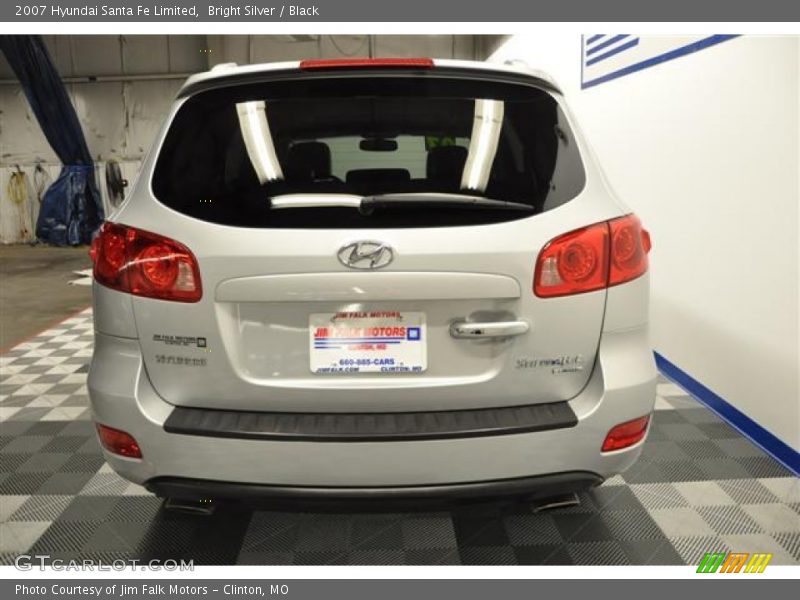 Bright Silver / Black 2007 Hyundai Santa Fe Limited