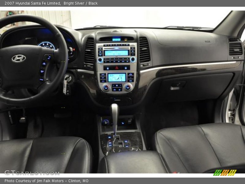 Bright Silver / Black 2007 Hyundai Santa Fe Limited
