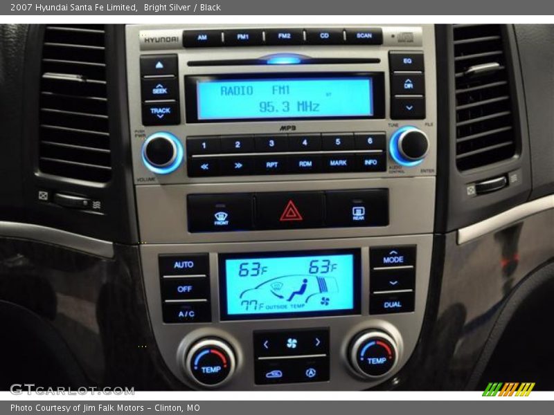 Bright Silver / Black 2007 Hyundai Santa Fe Limited