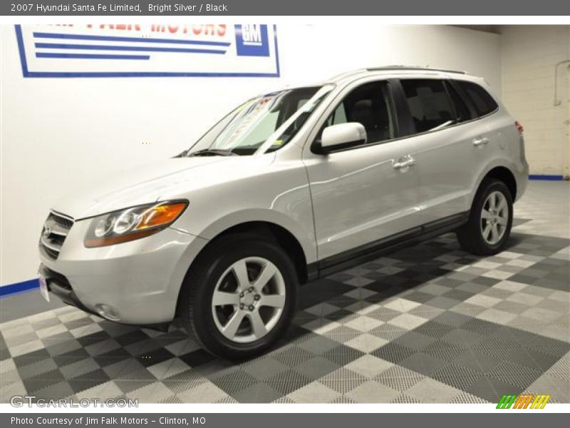 Bright Silver / Black 2007 Hyundai Santa Fe Limited