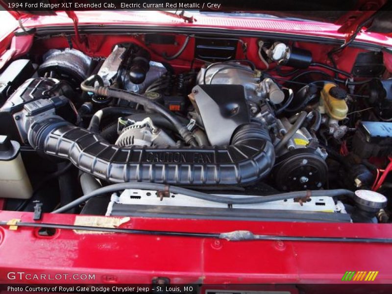 Electric Currant Red Metallic / Grey 1994 Ford Ranger XLT Extended Cab