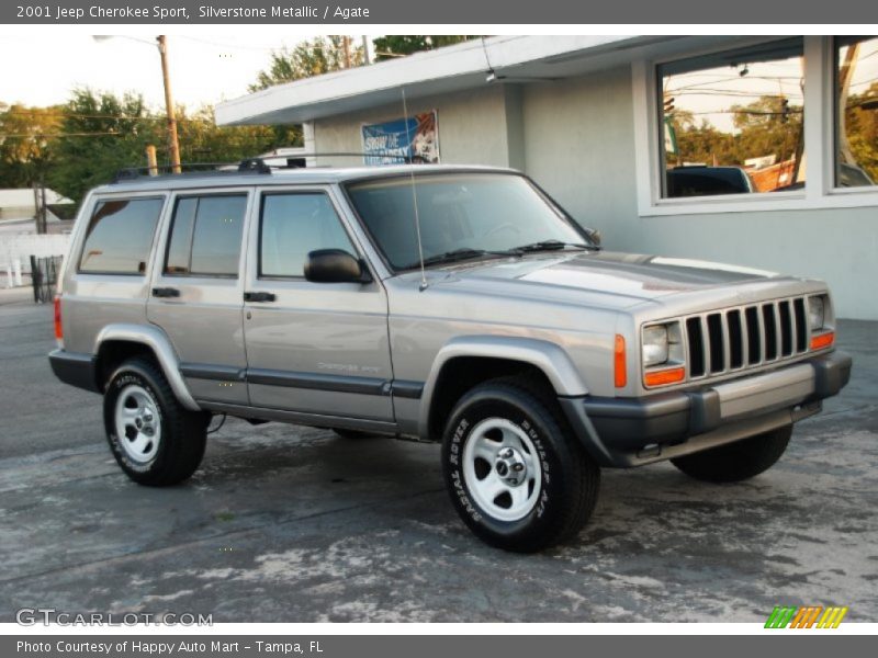 Silverstone Metallic / Agate 2001 Jeep Cherokee Sport