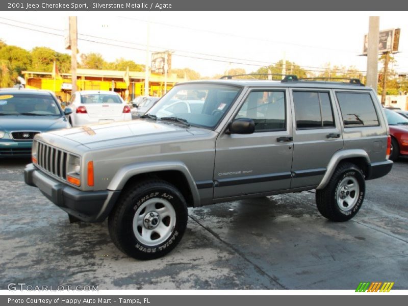 Silverstone Metallic / Agate 2001 Jeep Cherokee Sport