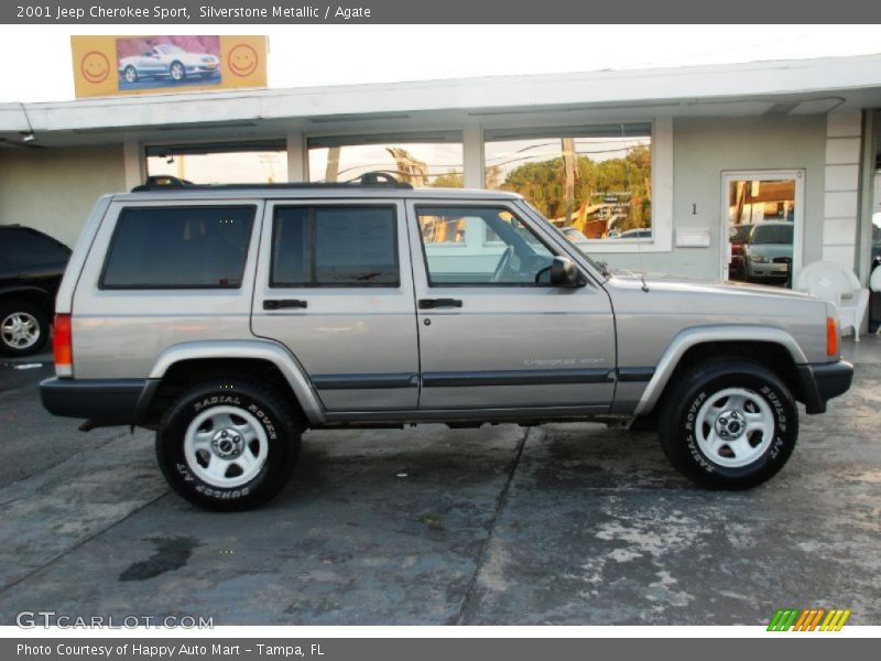 Silverstone Metallic / Agate 2001 Jeep Cherokee Sport