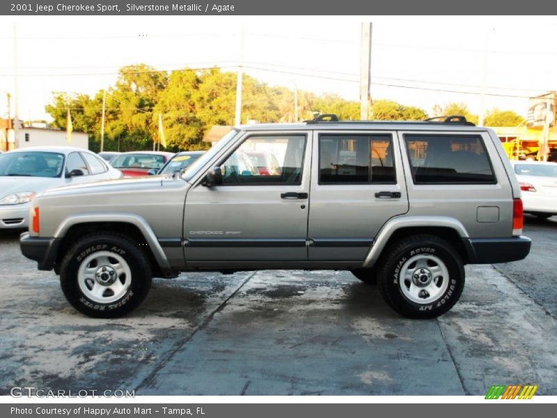 Silverstone Metallic / Agate 2001 Jeep Cherokee Sport