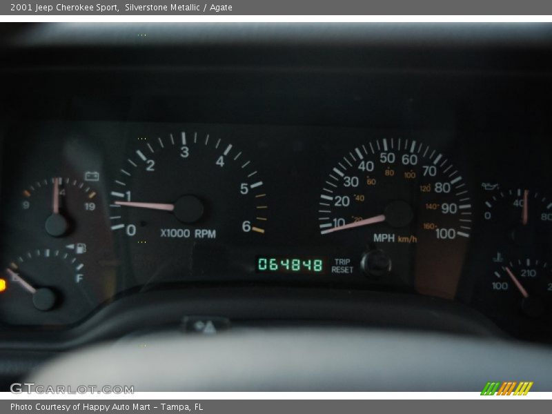 Silverstone Metallic / Agate 2001 Jeep Cherokee Sport