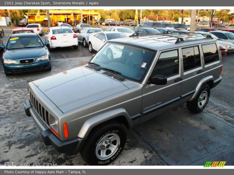 Silverstone Metallic / Agate 2001 Jeep Cherokee Sport