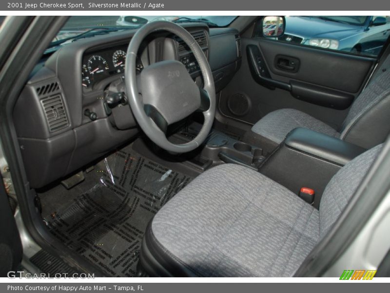 Silverstone Metallic / Agate 2001 Jeep Cherokee Sport