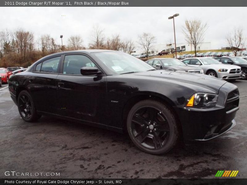 Pitch Black / Black/Mopar Blue 2011 Dodge Charger R/T Mopar '11