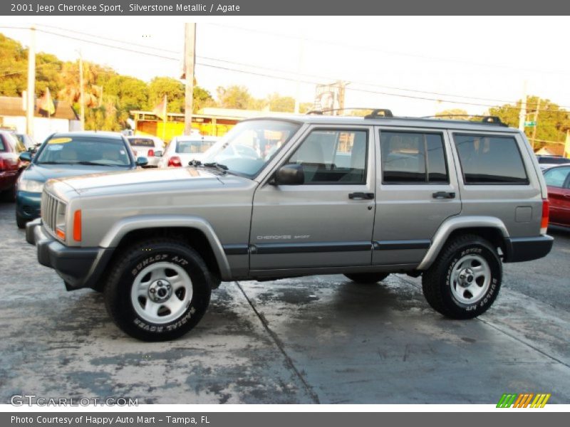 Silverstone Metallic / Agate 2001 Jeep Cherokee Sport