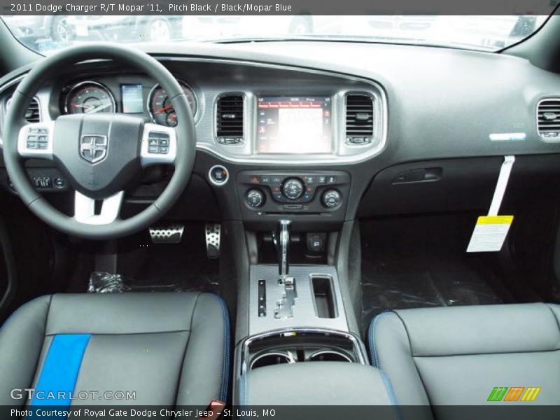 Pitch Black / Black/Mopar Blue 2011 Dodge Charger R/T Mopar '11