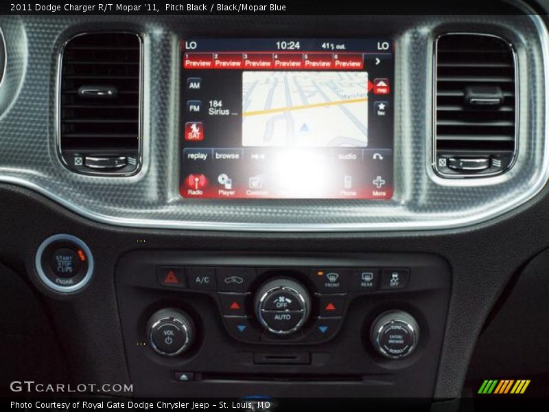 Pitch Black / Black/Mopar Blue 2011 Dodge Charger R/T Mopar '11