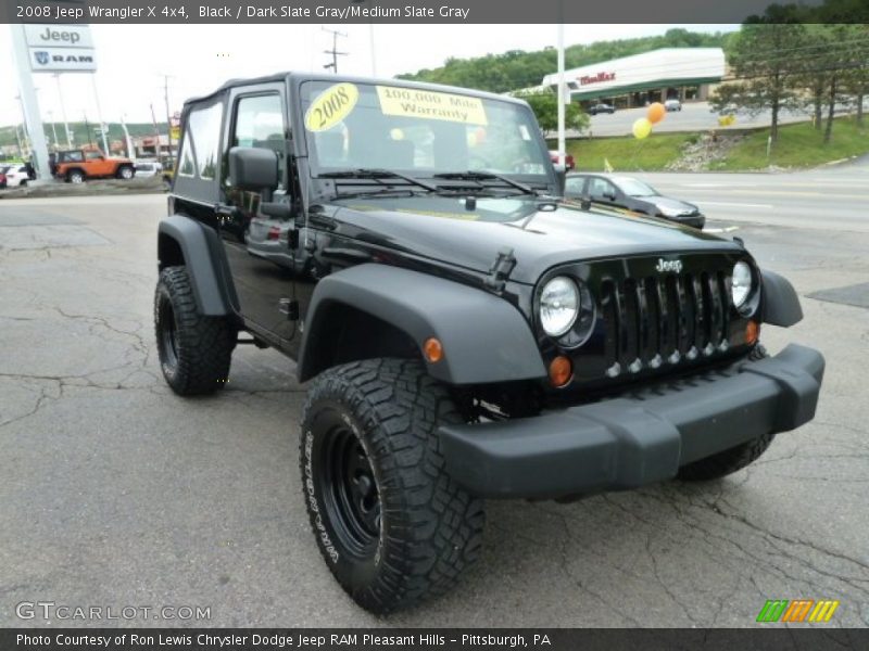 Black / Dark Slate Gray/Medium Slate Gray 2008 Jeep Wrangler X 4x4