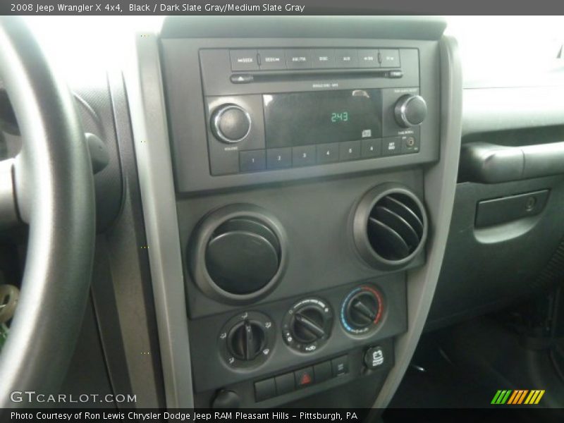 Black / Dark Slate Gray/Medium Slate Gray 2008 Jeep Wrangler X 4x4