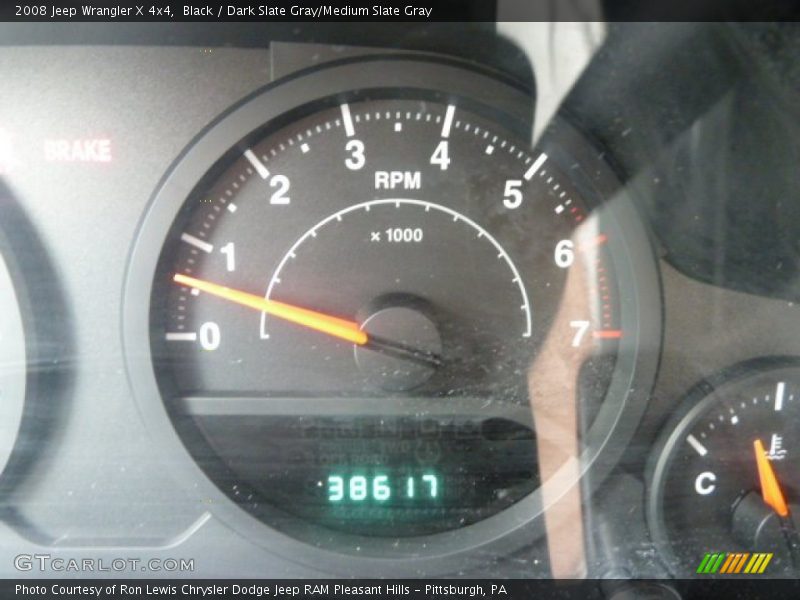 Black / Dark Slate Gray/Medium Slate Gray 2008 Jeep Wrangler X 4x4