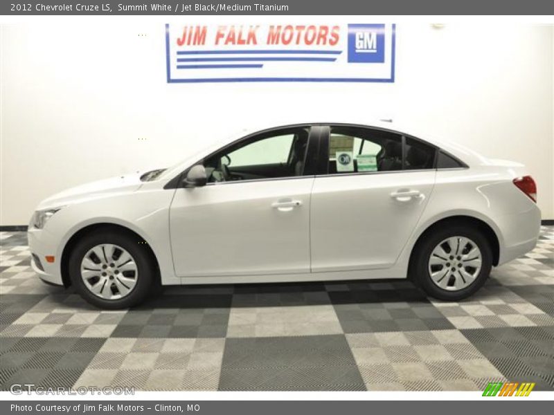 Summit White / Jet Black/Medium Titanium 2012 Chevrolet Cruze LS