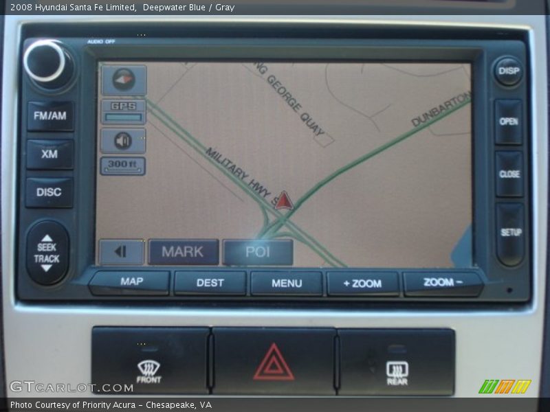 Deepwater Blue / Gray 2008 Hyundai Santa Fe Limited