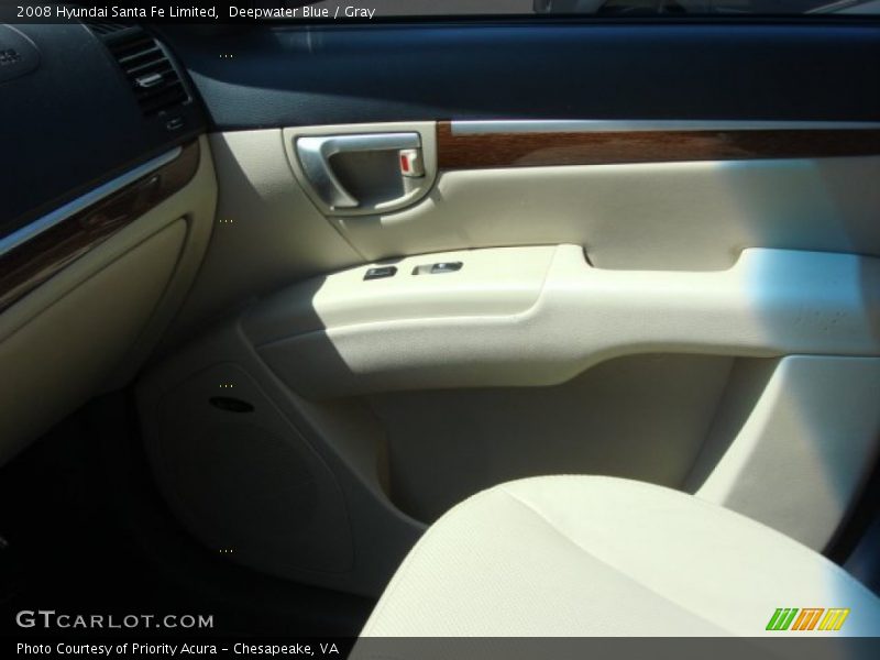 Deepwater Blue / Gray 2008 Hyundai Santa Fe Limited
